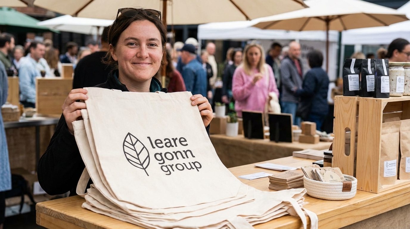 Muleposer med logo som personlig og praktisk branding i hverdagen
